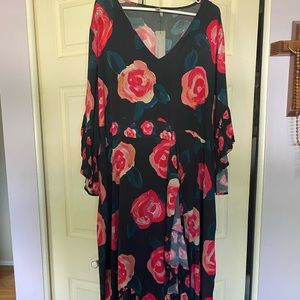 Anthropologie 3X Verona Wrap Maxi dress NWT